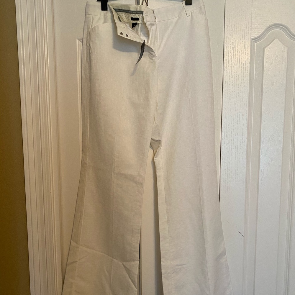 Express Editor Pants- textured white